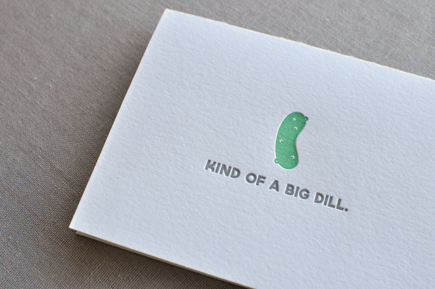 Set of 12 Punny Food Letterpress Greeting Cards with Envelopes
