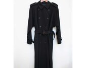 BURBERRYS Genuine 80's Classic Navy Trench Coat Extra Long