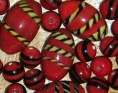Vintage 1940s Ceramic Beads From Broken Necklace
