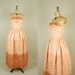 Vintage Pastel Wedding Dress / 50s Ombre Mike Benet Formals