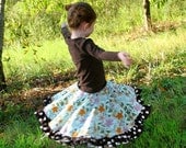 On Sale 2.50 Off Whimsy Couture Sewing Pattern Tutorial ebook -- Ruffled Circle Skirt -- sizes 3m through 8 girls PDF Instant