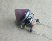 White Witch --- Lampwork Poison Bottle Necklace