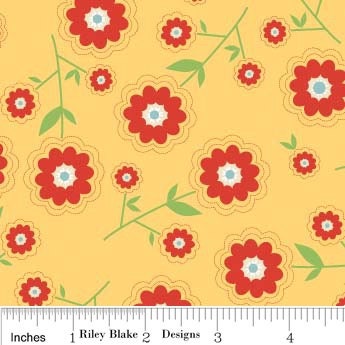 1 Yard Delighted Yellow Floral