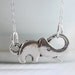 Tiny Elephant Necklace Sterling Silver