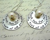Wedding Set - Man Girl Of My Dreams  - 2 Sterling Silver Custom Necklaces Mother Of the Bride Groom Mothers Day Gift