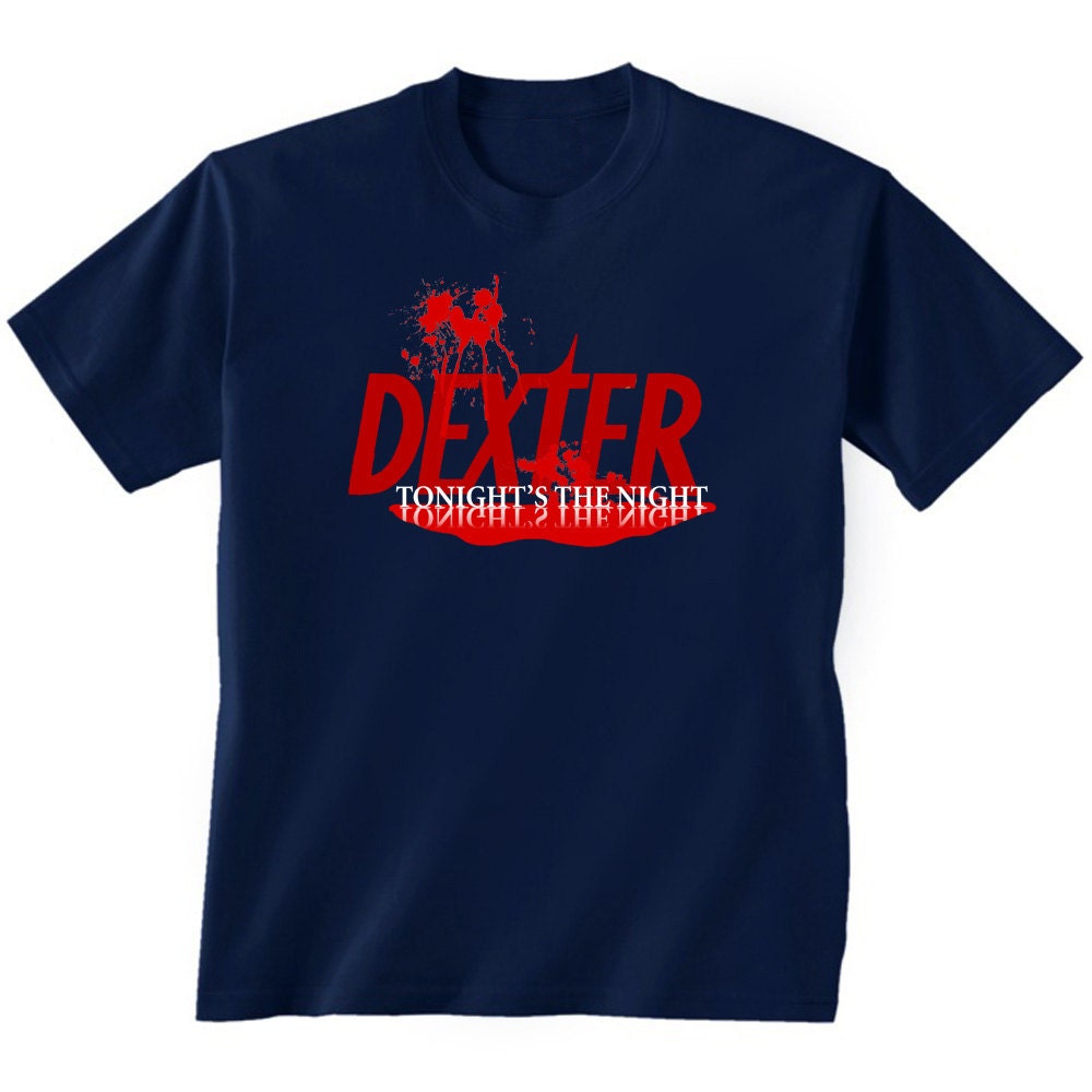 CLEARANCE SALE Dexter Tonights the Night Art T-Shirt Navy Blue Youth Medium  Only