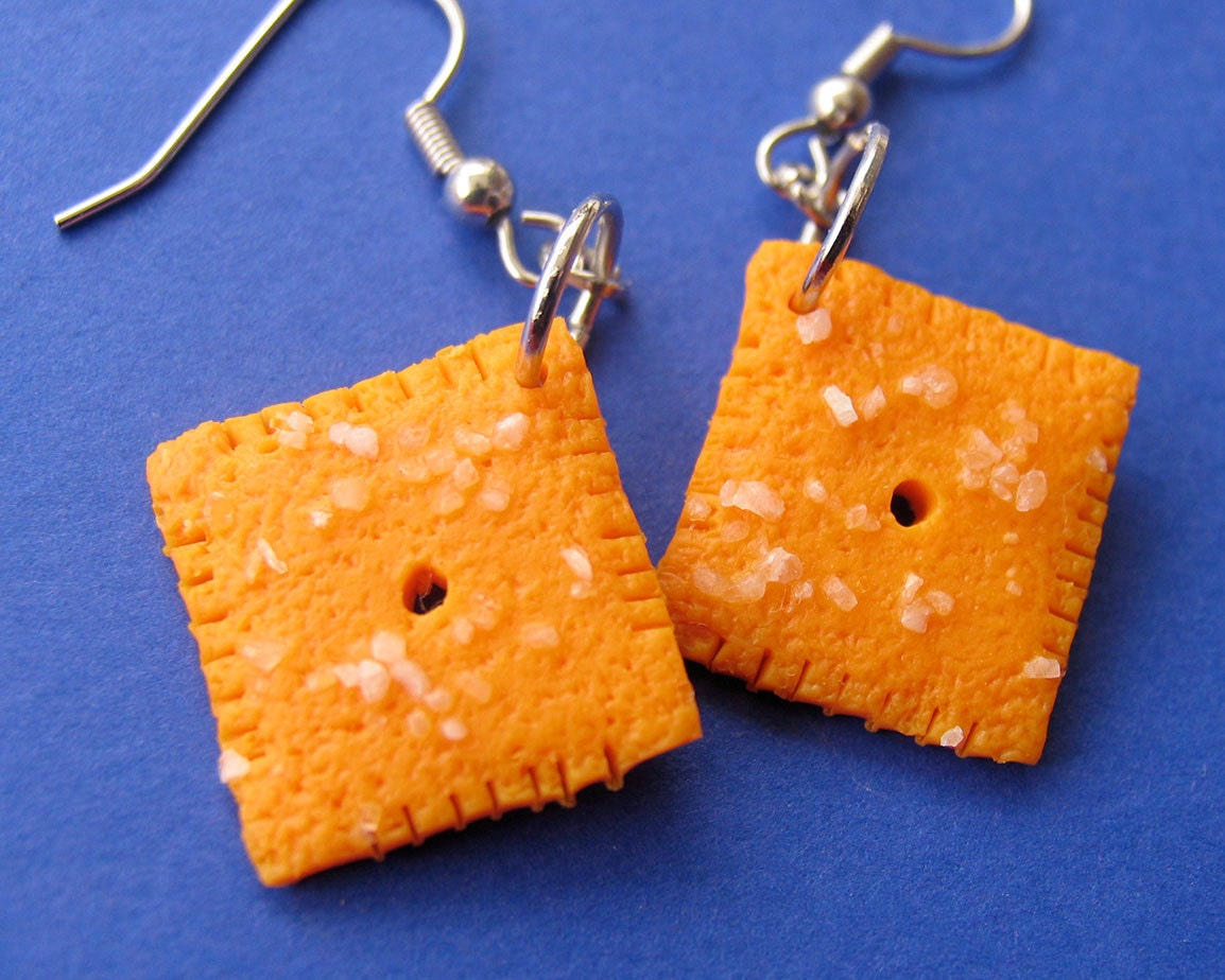 IN STOCK - Cheezy Cracker Earrings