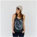 Moon tank top - womens tank / tank top women - full moon print on heather black - womens top - summer fashion - moon shirt by Blackbird Tees