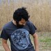 Mens t shirt - fathers day / gift for dad - full moon screenprint on heather black - men tshirt - summer fashion - My Moon, My Man