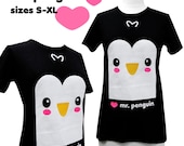 Penguin T-Shirt - CUTE Kawaii Penguin Love Shirt - (Available in Ladies sizes S, M, L, XL)
