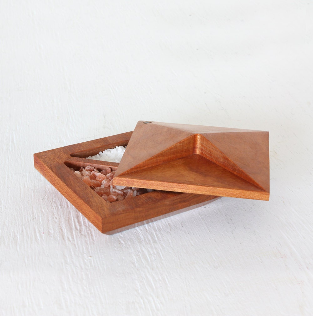 Pixie Salt Cellar - faceted box made with cherry