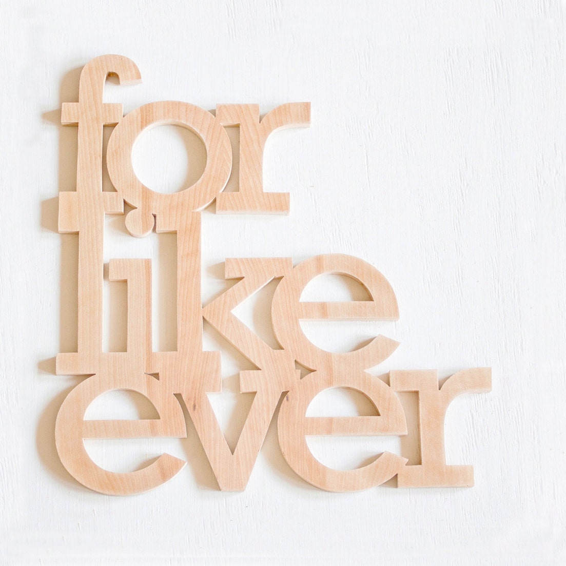 for like ever wood sign in any color - wall decoration for vintage or modern decor