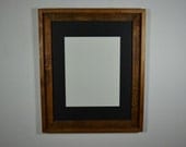 16x20 reclaimed wood photo frame blaqck 11x14 mat