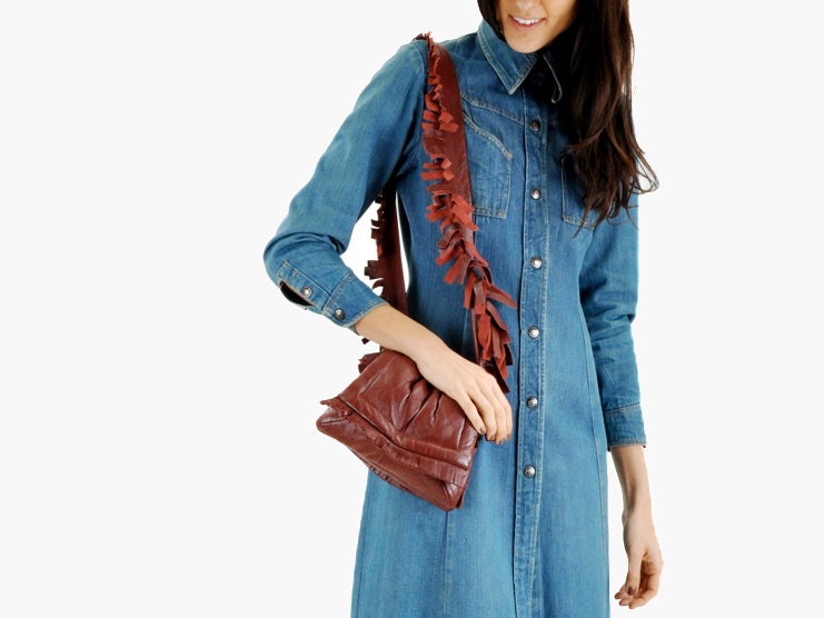 Fringe Leather Purse