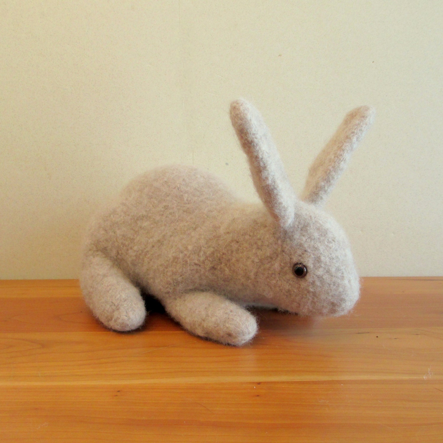 Bunny Rabbit, Stuffed Animal, Easter. Natural brown, children, plush, wool, toy. Handmade Stuffed Animals by FeltedFriends on Etsy