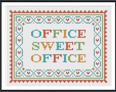 Office Sweet Office Cross Stitch Pattern Instant Download