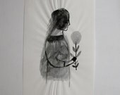 radiant - an original gouache portrait painting - artwork