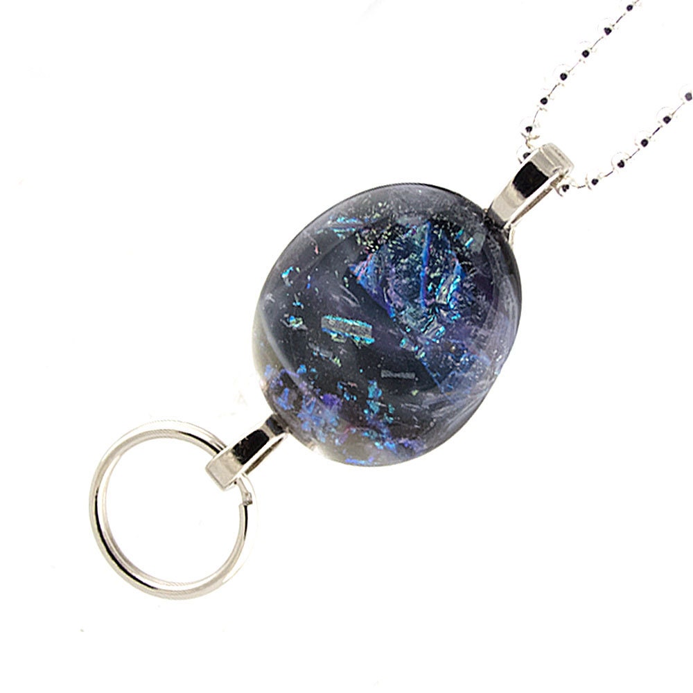 Decorative Lanyard for ID Badges, Dichroic glass