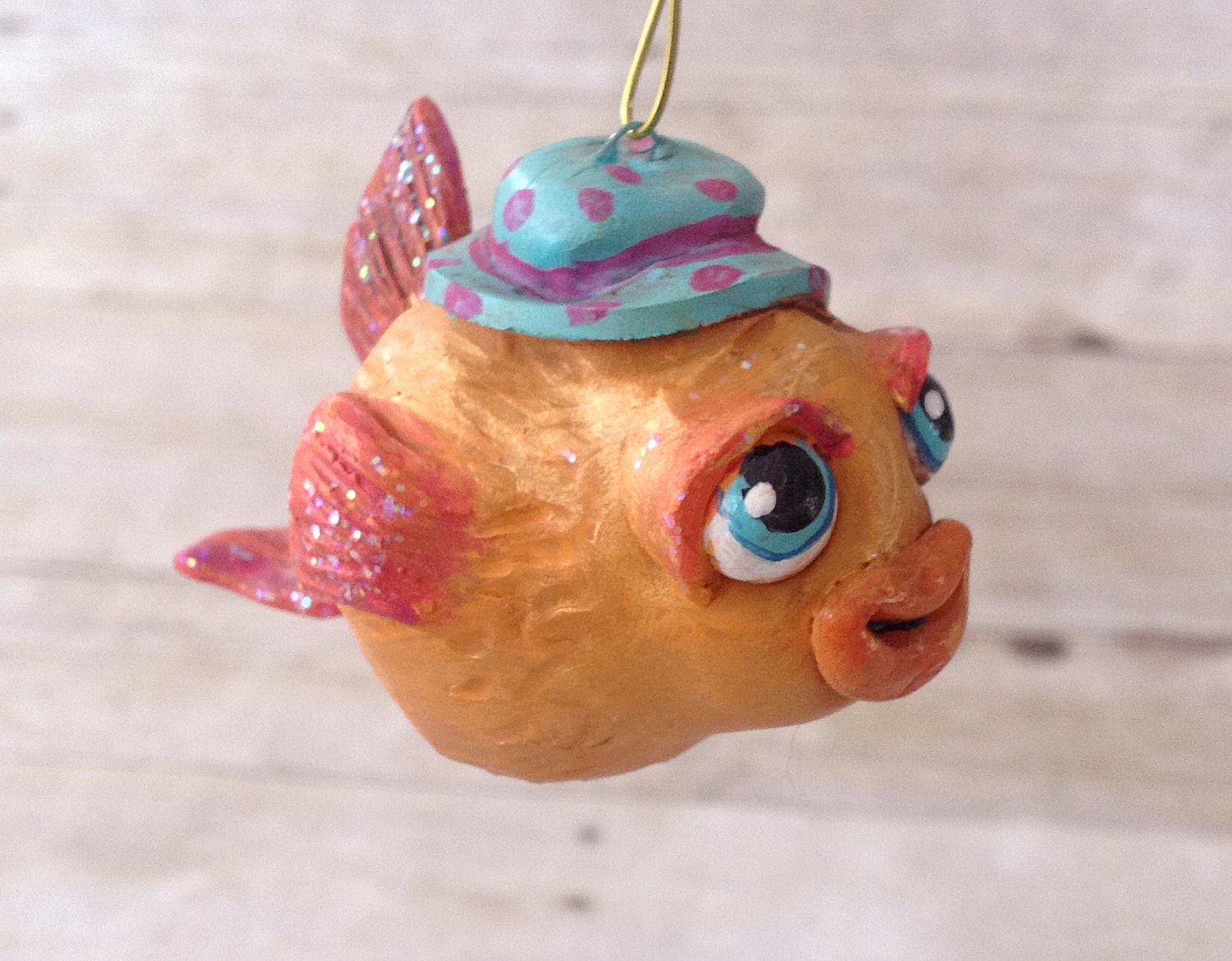 Goldfish: Mini-Christmas Ornament or decoration, handmade original
