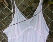 ON SALE.........Pink  Frilled Silk Slip Dress Size M