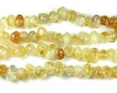 10mm Genuine Citrine Mini Irregular Nugget Gemstone Beads - 28Pcs