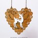 Doe-Eyed Deer Necklace - On Scalloped Egde Heart -  Acrylic Laser Cut Necklace (C.A.B. Fayre Original Design)