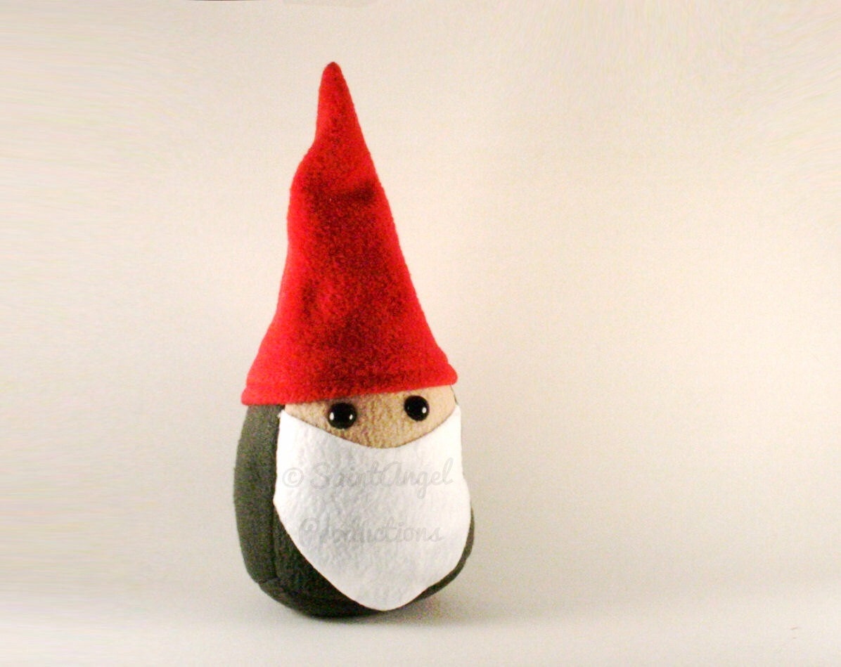 Plush Stuffed Gnome in Red and Green
