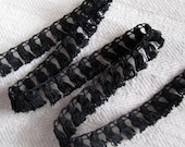 Tiny Treasure Vintage Tassel Trim Black Cotton (3 yards)