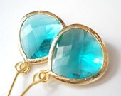 Blue zircon drops long glass earrings elegant rose cut faceted extra long fancy dangle drop earrings for women rosecut baroque marquise