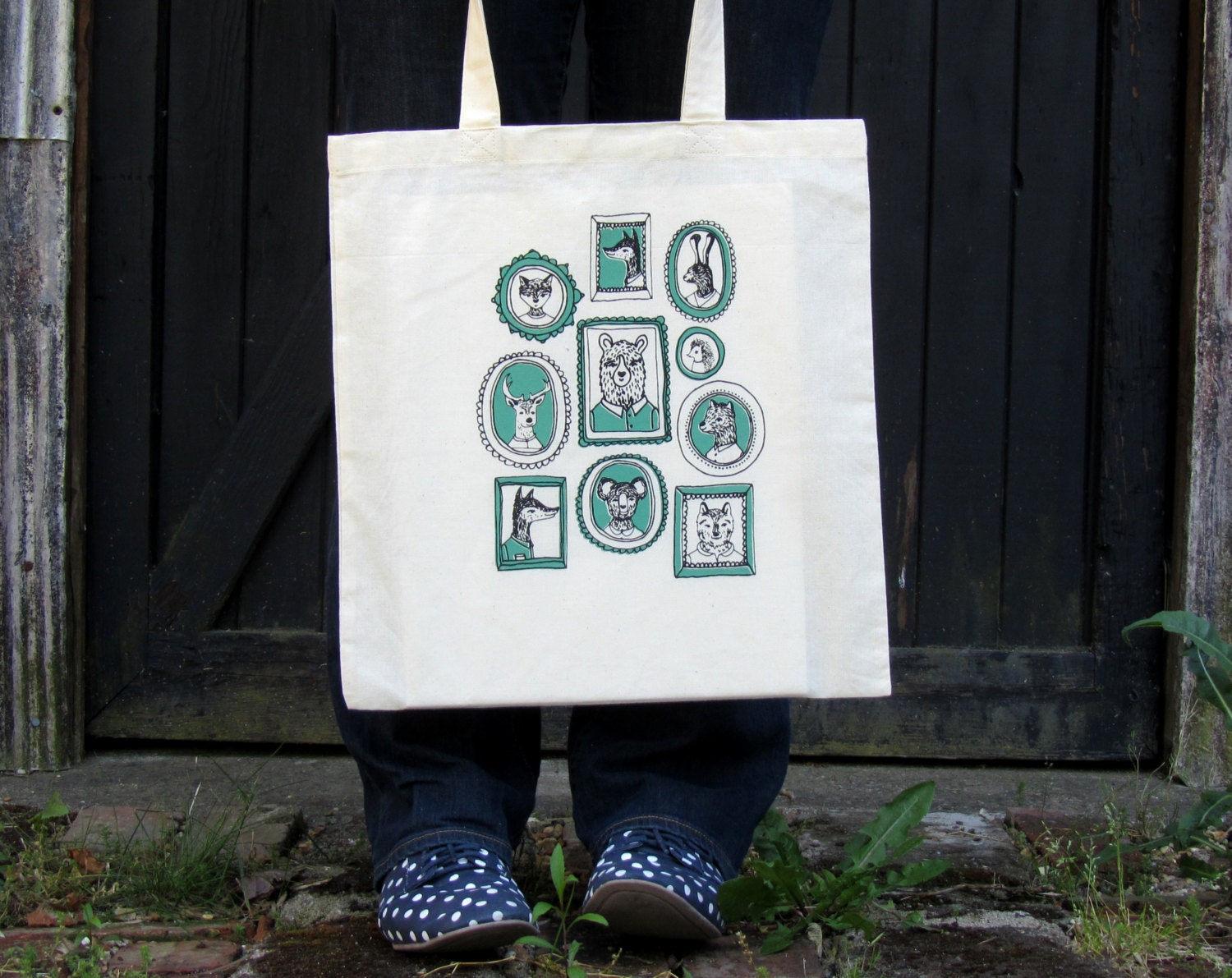 Screenprinted Tote Bag - Woodland Portraits