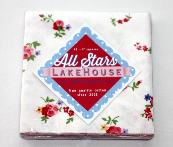 Red White & Blue 5" Charm Pack LakeHouse All Stars 42 Squares