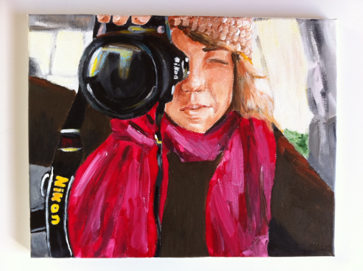 Custom Portrait  of a Person on Canvas - Original Painting 11x14"