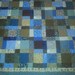 Queen size blue and brown quilt