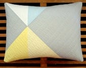 Modern Lumbar Pillow - Silver Pinwheel (B)