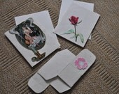 SALE  Plantable - Rose / Couple Seeded Note Cards & Flower Gift Box-  3 pc Set / Ready for your Valentine 3-SC10