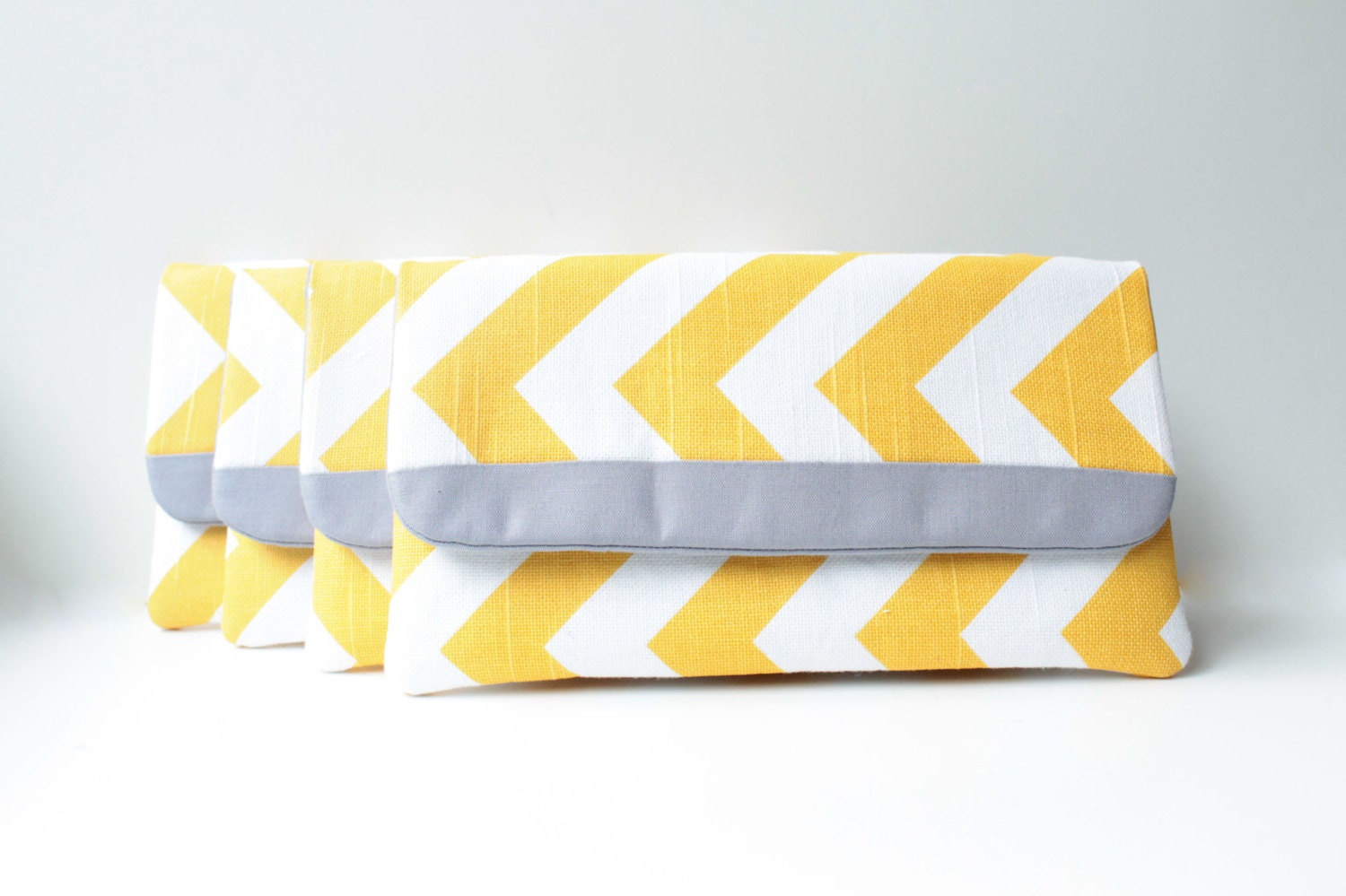 Bridesmaid Clutch, Chevron Clutch, Blue Grey, Wedding Clutch, Personalized Bridesmaid Gift