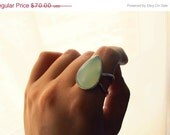 CLOSING SALE Mixed Metals-Sterling silver and chalcedony ring