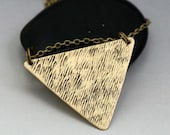 Triangle Necklace - Grass Texture