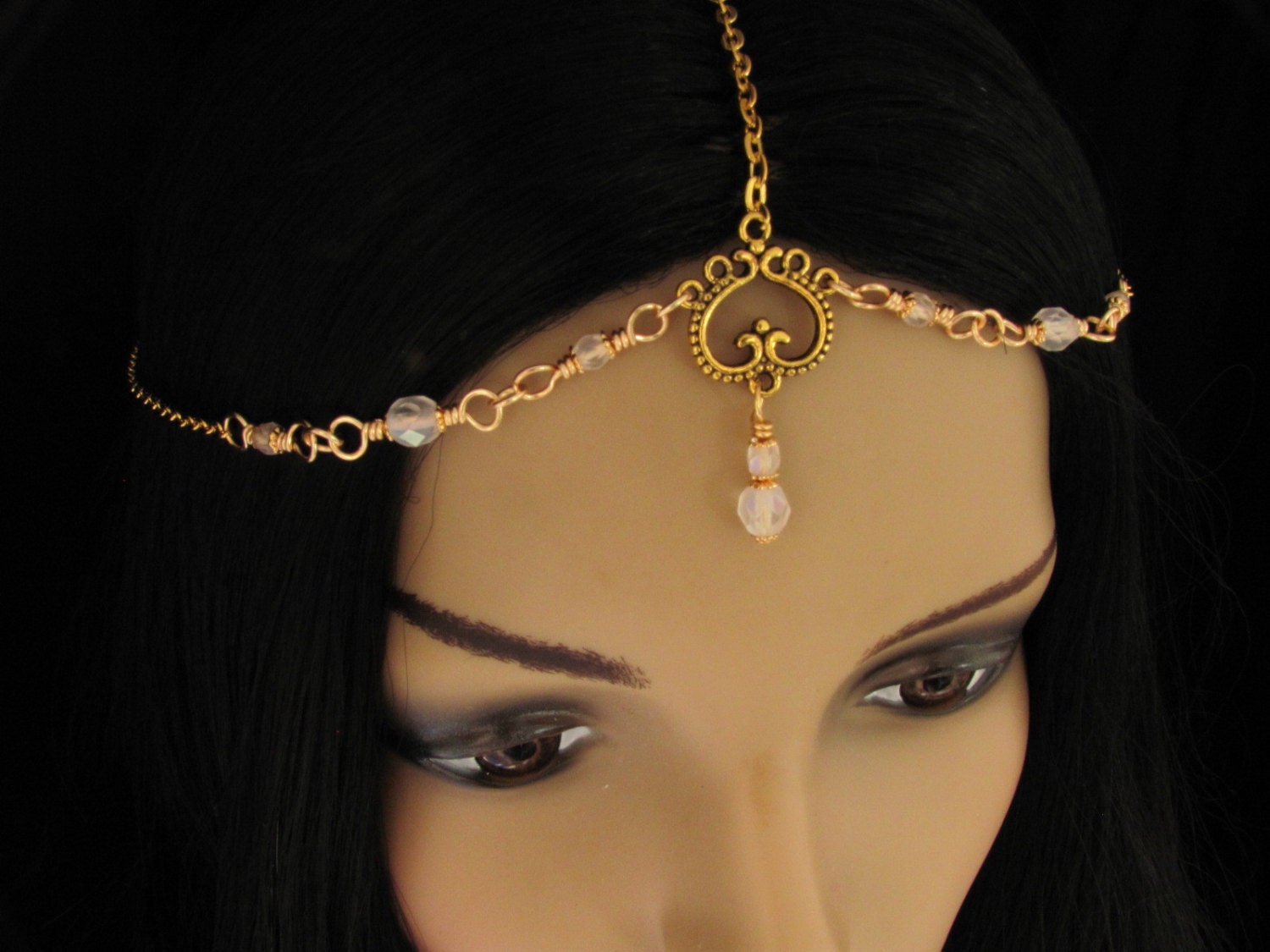 Headpiece Head Jewelry head chain Crystal Matte AB Bridal Circlet Head piece Headdress