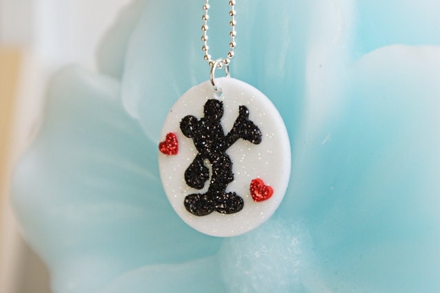 Glittery Mickey Necklace