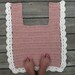 2 pc Bathroom Rug Set in Off White and Taupe Cotton