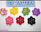 PDF Crochet Pattern - PINWHEEL Flower Applique Motif Crochet PATTERN