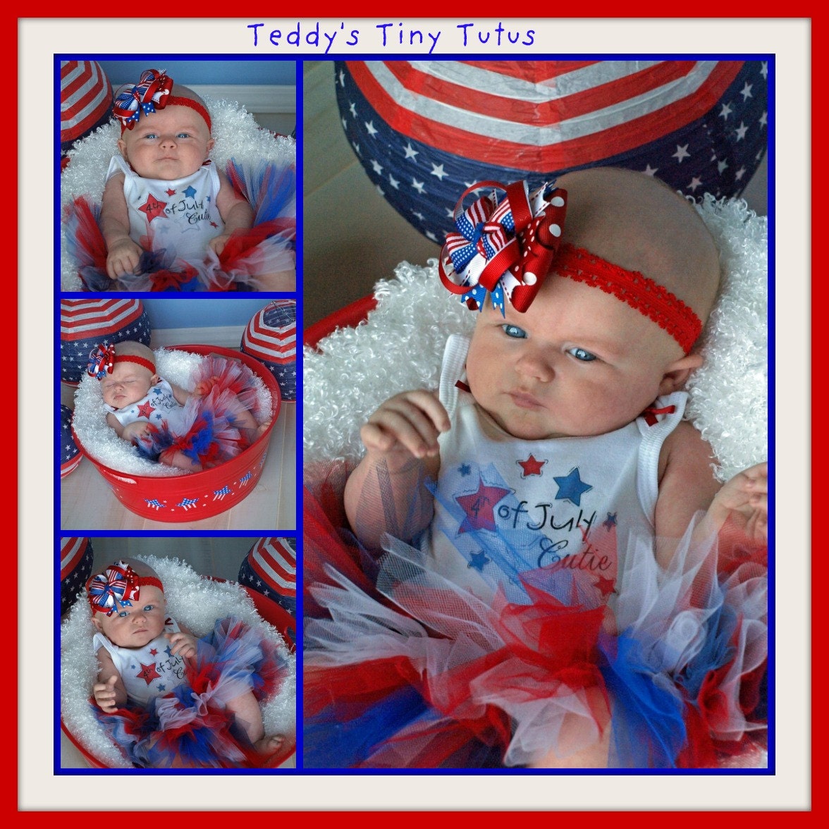 Patriotic Toddler Outfit 4th Of July Tutu Dress July 4th Baby Girl Dress Red White And Blue Tutu 9m 12m  18m 24 Month