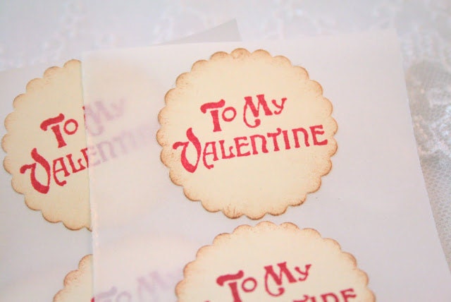 Victorian Valentine Stickers Seals To My Valentine