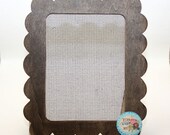 Frame Earring Holder Organizer Wood Grain Brown Blue