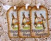 Easter Tags, Easter Decoration, Spring, Rabbit, Bunny, Primitive,  Cottage Chic, cssteam, ofg team
