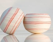 Colorful porcelain candle holder - Design N.9 (orange). Crafted by Wapa Studio.