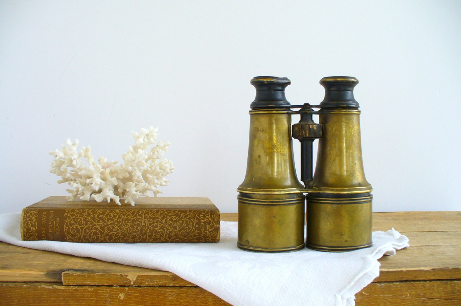Vintage Binoculars Military WWI Field Glasses Brass / Father's Day / Dad