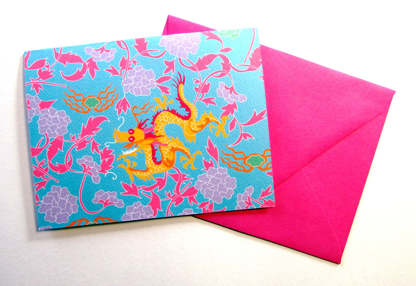 Spring Dragon Chinoiserie Note Card