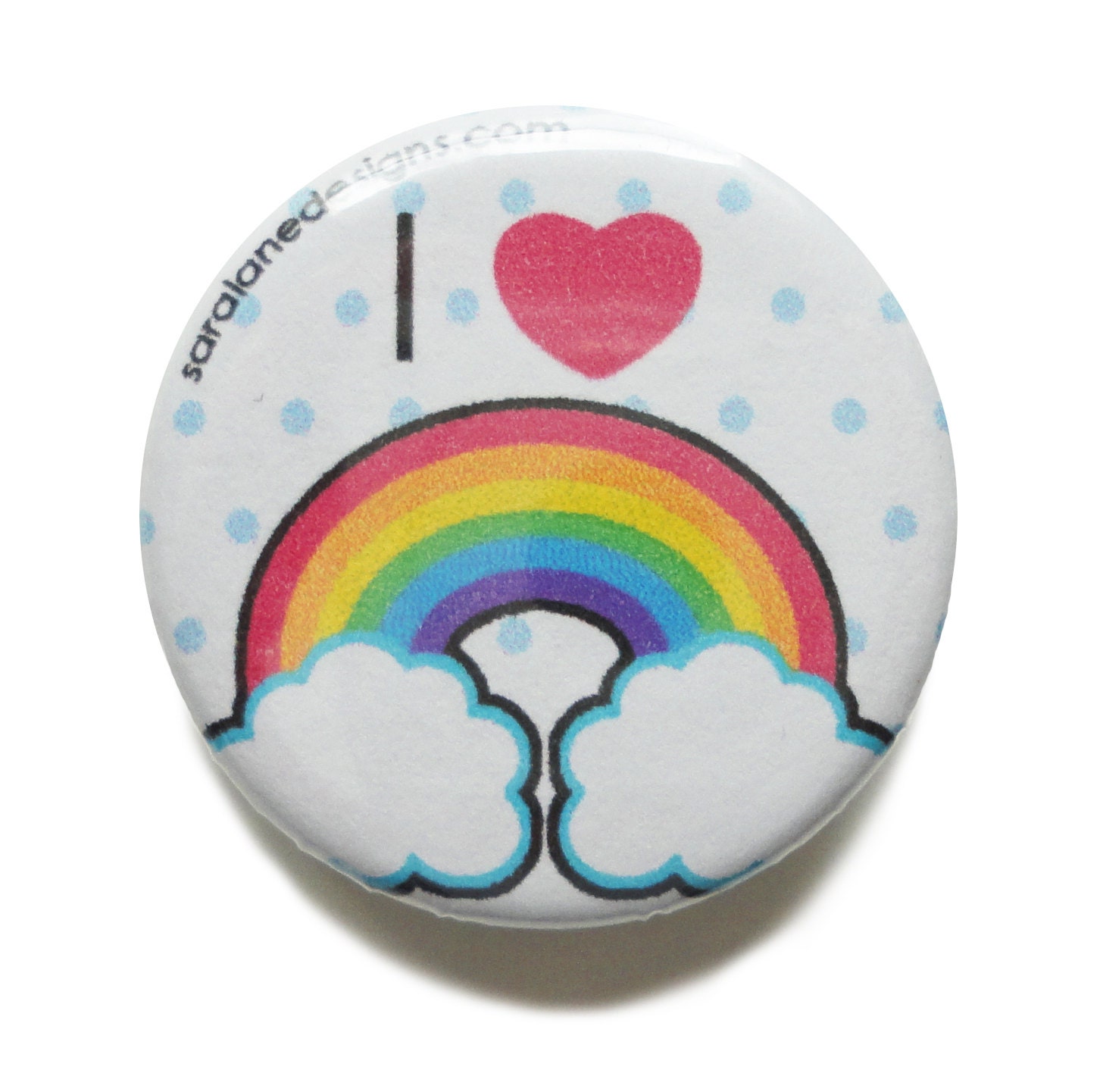 Rainbow pinback button
